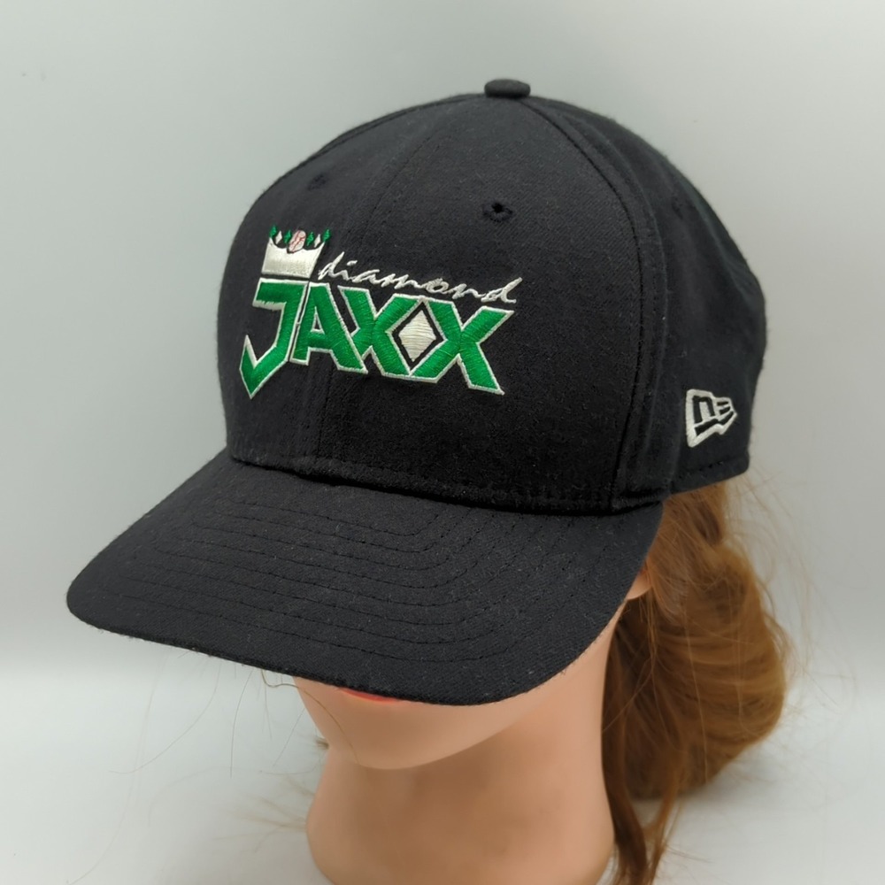 Vintage New Era West Tennessee Diamond Jaxx Hat Snapback Black Cap Made in USA